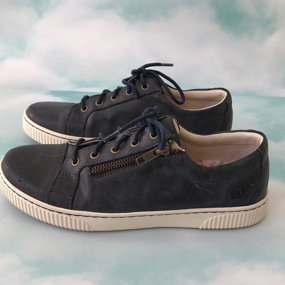 born tamara casual zip leather sneakers